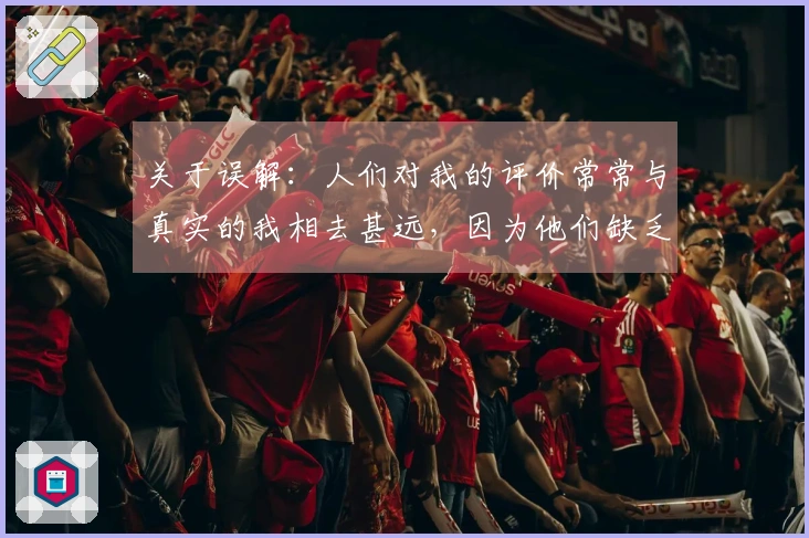 关于误解：人们对我的评价常常与真实的我相去甚远，因为他们缺乏对我的了解
